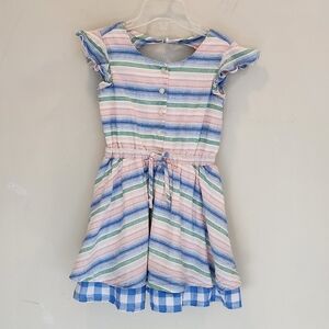 Mabel + Honey Shoft Sleeve Stripe Kids Dress